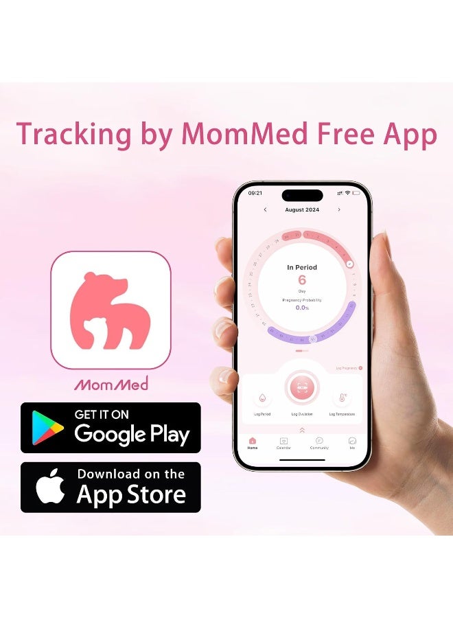 MomMed Ovulation Test Strips, 105 LH Ovulation Predictor Kit with 105 Collection Cups - Image 2