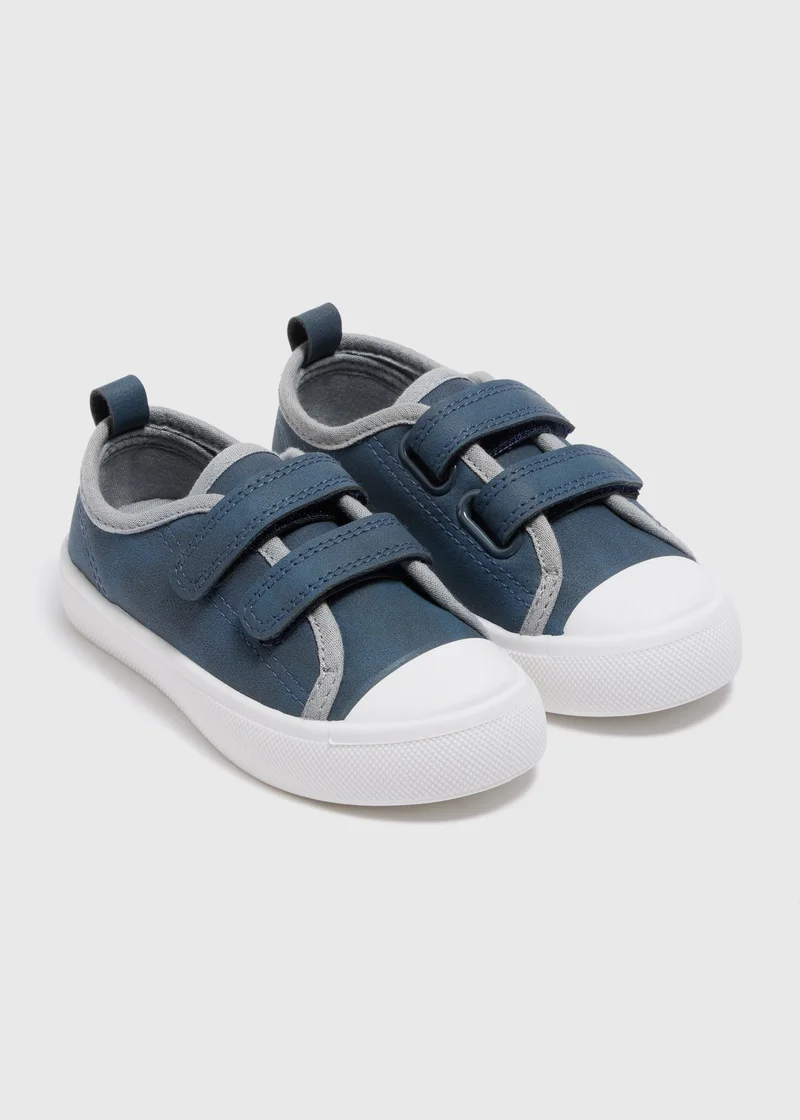 ماتلان Boys Navy Double Strap Trainers