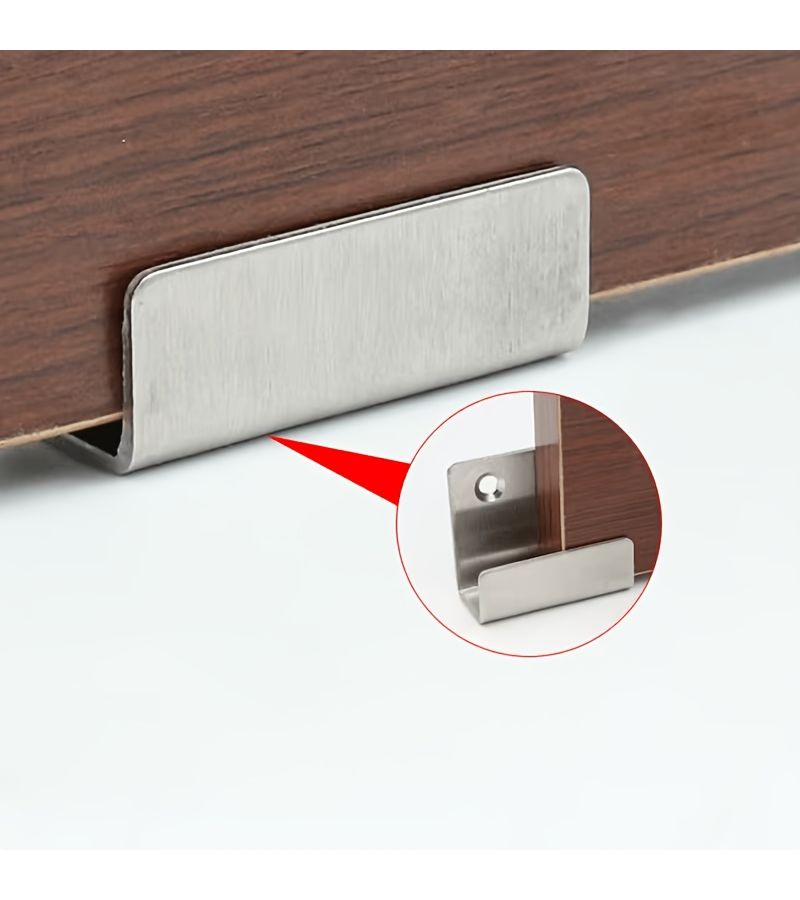 4pcs U Shaped Corner Brackets Stainless Steel 40 X 34mm Groove 10mm Wall Mounted Hanging Hooks for Tiles Mirrors - Image 5