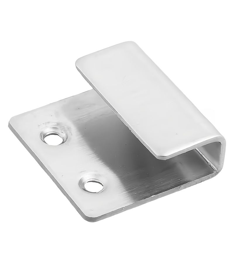 4pcs U Shaped Corner Brackets Stainless Steel 40 X 34mm Groove 10mm Wall Mounted Hanging Hooks for Tiles Mirrors - Image 1