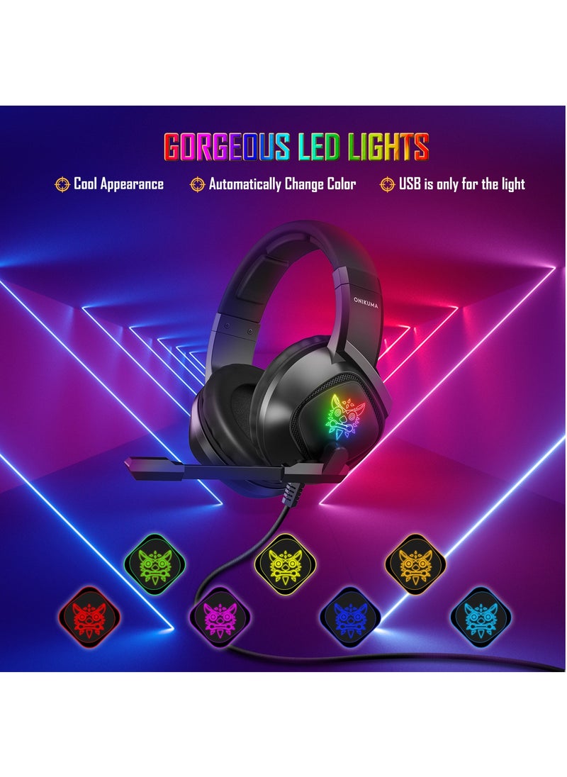 onikuma - K19 PS4 Gaming Headset casque Wired PC Stereo Earphones Headphones with Microphone - Image 1