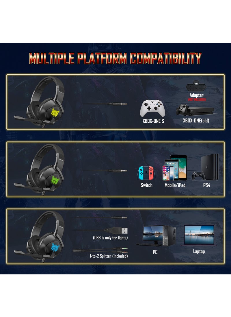 onikuma - K19 PS4 Gaming Headset casque Wired PC Stereo Earphones Headphones with Microphone - Image 1