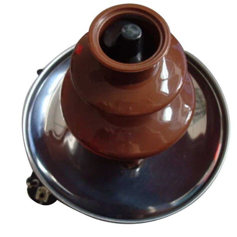 PARATPAR MALL PARATPAR MALL 3 Layers Chocolate melt Fondue FountainMachine Easy to Assemble Creative Design Mini Chocolate Heating Fondue for Household Hotpot Resturant Birthday PartyHome brown  - Image 2