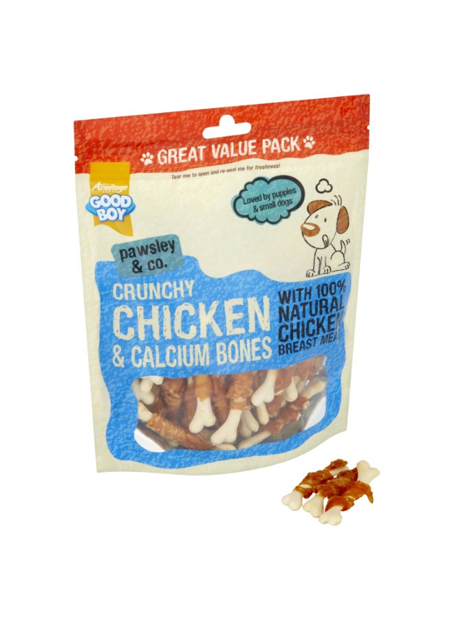 Good Boy Chicken & Calcium Bones Dog Treats 350g Value Pack – Supports Teeth & Bones - Image 1