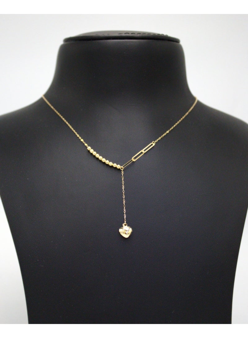 18K gold necklace, weight 1.47 grams.