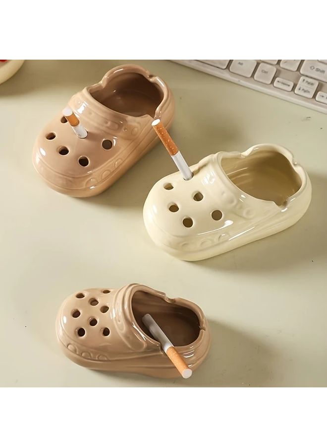 1 Unique Ceramic Clog Ashtray Assorted Varieties Simulated Everyday Tool Design Perfect Home Office Hotel Decor Valentine New Year Gift Spring Festival Collectible - Image 1