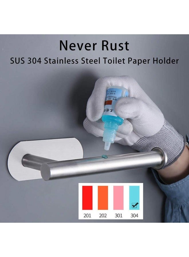 DGWHYC Toilet Paper Holder 3M Toilet Paper Holder no Drilling for Bathroom and Washroom SUS304 Stainless Steel Brushed Nickel (Silver) DG-TPA22 - Image 3