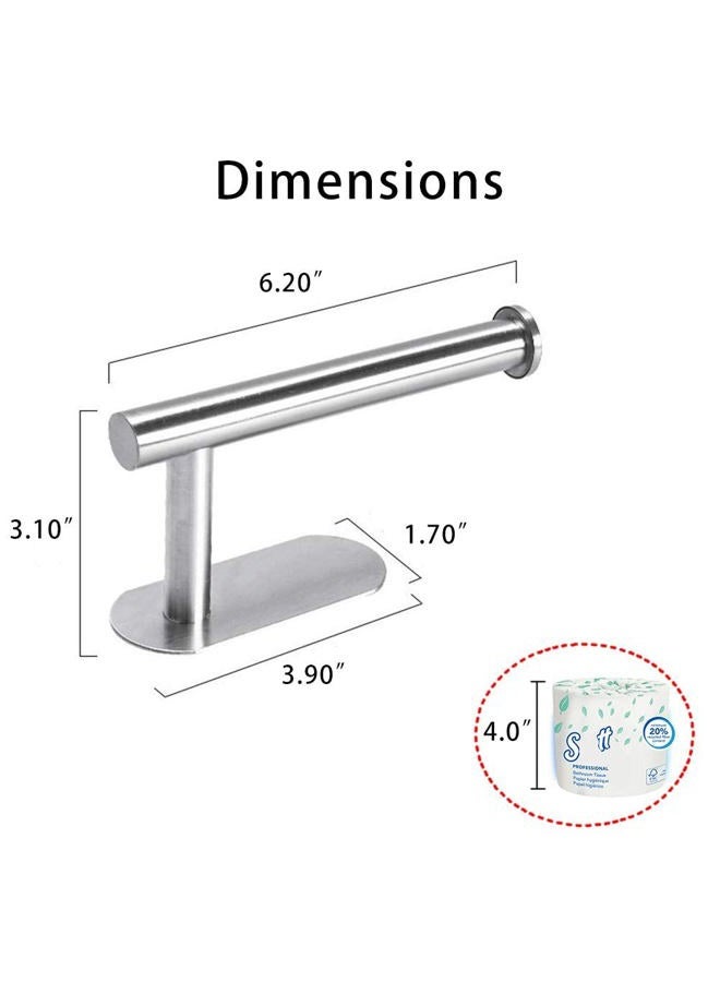 DGWHYC Toilet Paper Holder 3M Toilet Paper Holder no Drilling for Bathroom and Washroom SUS304 Stainless Steel Brushed Nickel (Silver) DG-TPA22 - Image 2