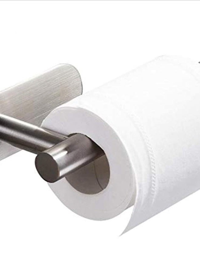 DGWHYC Toilet Paper Holder 3M Toilet Paper Holder no Drilling for Bathroom and Washroom SUS304 Stainless Steel Brushed Nickel (Silver) DG-TPA22 - Image 1
