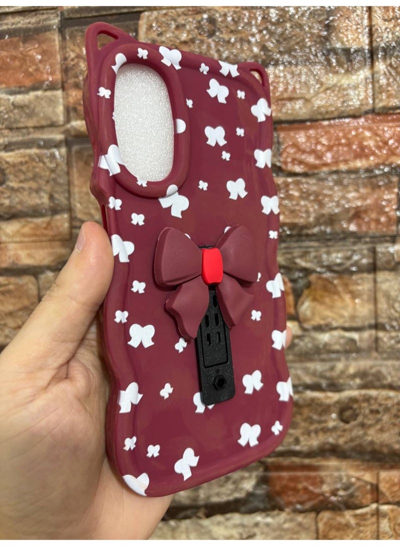 جراب خلفي مع فيونكة متوافق مع هاتف سامسونج A14 - Image 1