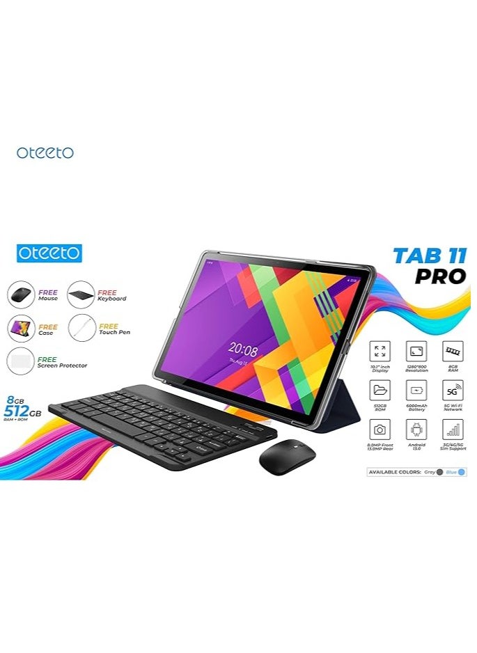 TAB 11 Pro 5G Tablet PC 10.1 Inch With 8GB RAM 512GB ROM Gray - pzsku/Z246E43F2F1C329F167D0Z/45/_/1735372433/c59e36f4-204e-461d-8b97-b0ab0a3ffe52