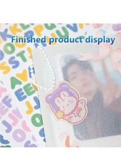 Generic One Hand Kpop Photocard Holder Book Binder Photo Card Holders Sleeves for Album Trading Cards Instax Mini Film Polaroid Camera with 9 Sheets Kawaii Korean Stickers 2x3 36 Pockets  - Image 2