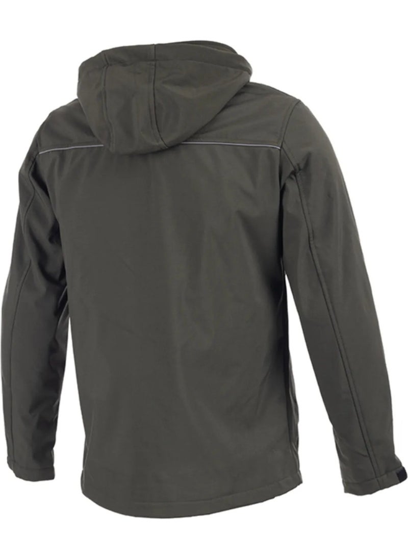 Ebakbak Motorcycle Jacket Full Protection Softjell Fabric Reflective Winter Courier Motor Jacket Khaki Green  - Image 3