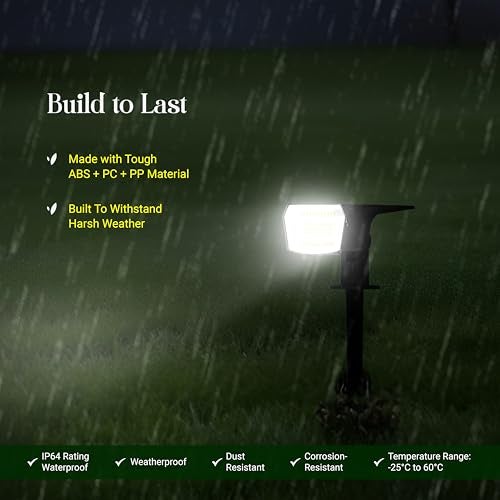 Dylect Eco Solar Garden Light Outdoor Plastic, Pathway, Yard, Terrace Garden, IP44 Waterproof, Long 8Hr Runtime with Auto On/Off Feature (Cool White) - Image 3