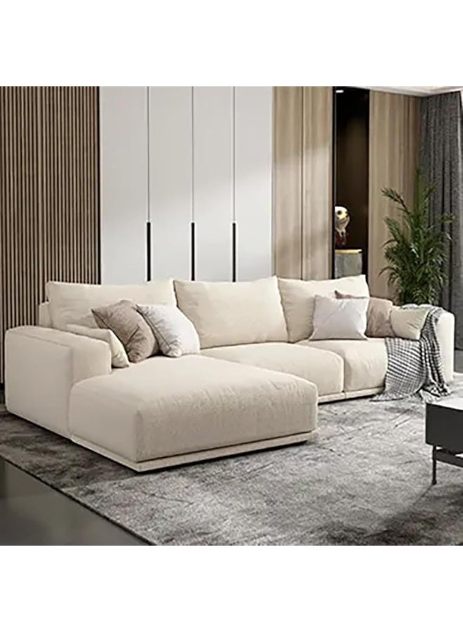 Poppins HOME Modern Nordic sofa L shaped sofa corner sofa for living room (Beige, Right) - Image 3