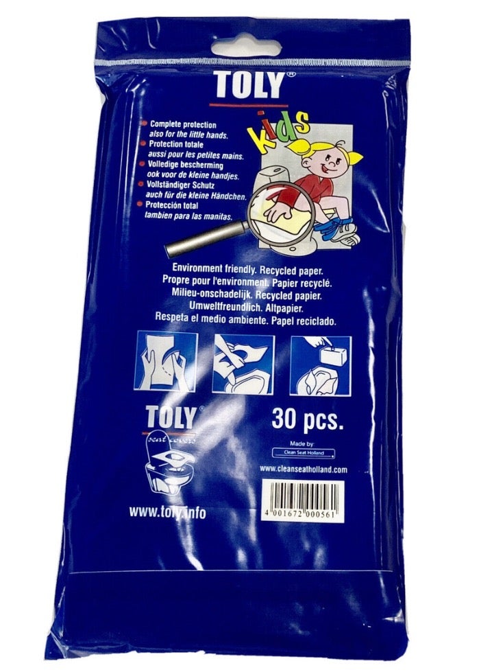 Toly Kids 100 - Biodegradable Toilet Seat Protectors for Kids | Fun Stickers, Flushable & Germ-Free (100 Sheets, 10 Packs) | Perfect for Home & Public Restrooms - Image 3