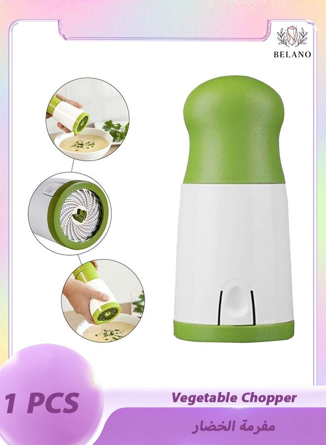 BELANO 1 pc Herb Mill Chopper Cutter Food Grinders Stainless Steel Blades for Herbs Vegetables White & Green - Image 1