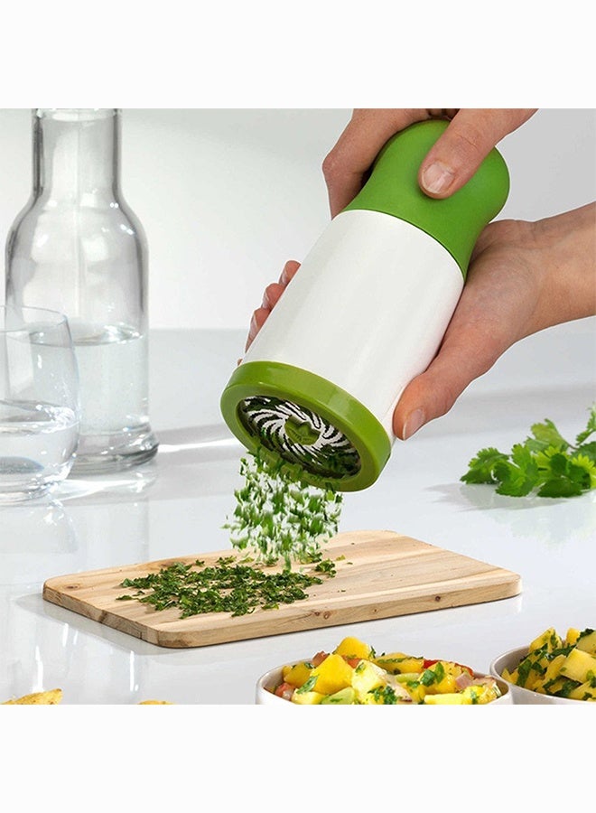 BELANO 1 pc Herb Mill Chopper Cutter Food Grinders Stainless Steel Blades for Herbs Vegetables White & Green - Image 4