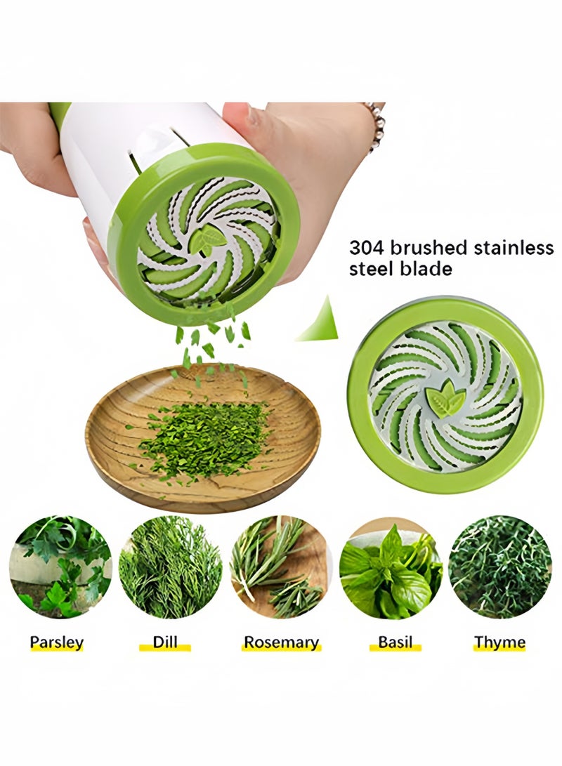 BELANO 1 pc Herb Mill Chopper Cutter Food Grinders Stainless Steel Blades for Herbs Vegetables White & Green - Image 3