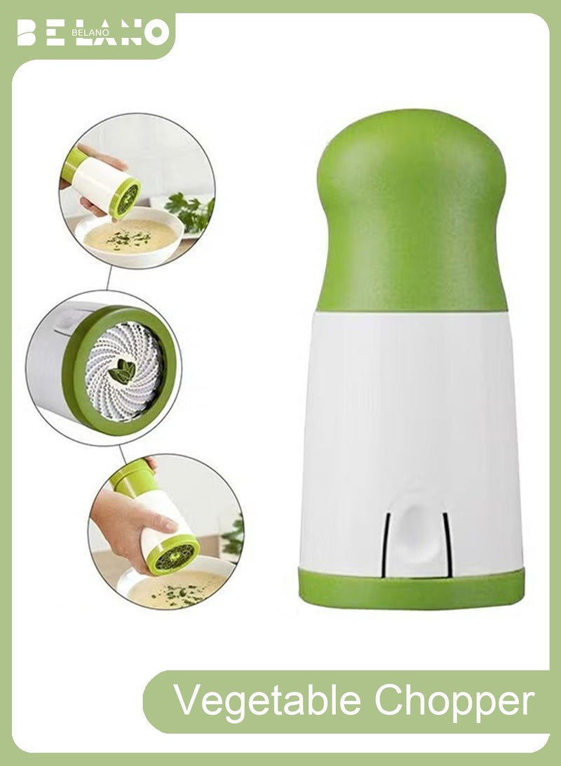 BELANO 1 pc Herb Mill Chopper Cutter Food Grinders Stainless Steel Blades for Herbs Vegetables White & Green - Image 1