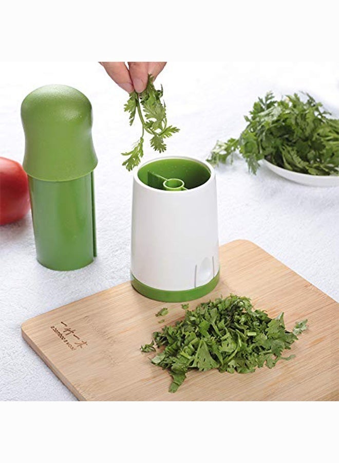 BELANO 1 pc Herb Mill Chopper Cutter Food Grinders Stainless Steel Blades for Herbs Vegetables White & Green - Image 5
