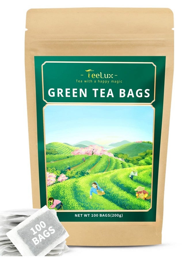 TeeLux Green Tea Bags, Natural Pure Green Tea, Super Antioxidant, Caffeinated, 100 Count Tea Bags to Support Overall Health - Image 1