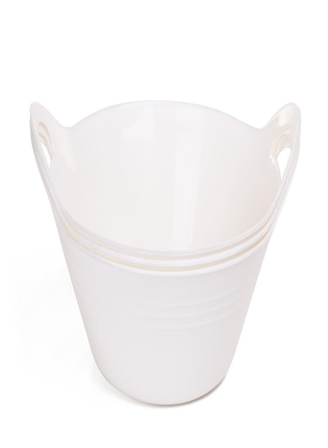 Mintra Home Plastic Bowls with Handles (970ml Small 3pk, White) - Image 1