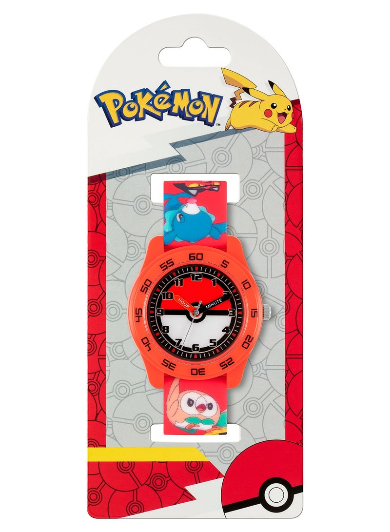 بوكيمون ساعة مدرسية بحزام سيليكون أحمر من بوكيمون - Image 3