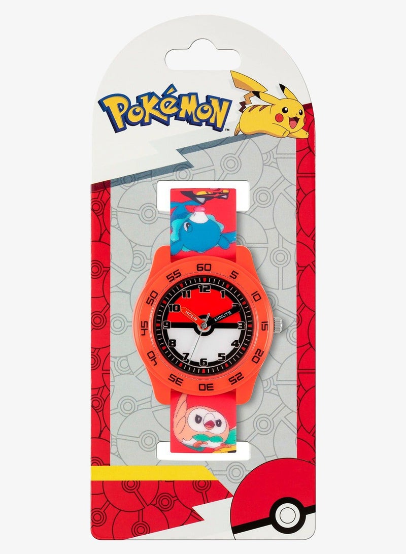 Pokemon Pokémon Red Silicone Strap Time Teacher Watch - POK9023 - Image 3