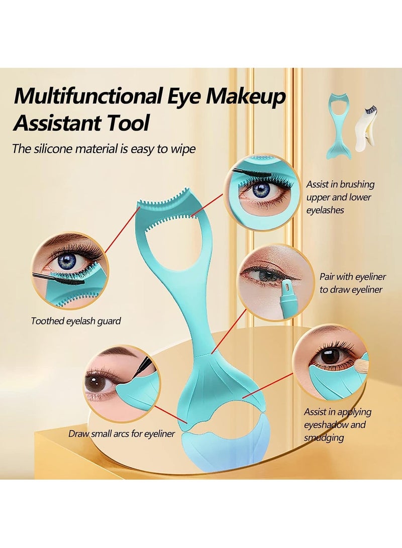 أداة وضع الرموش الصناعية  - واقي وضع الماسكارا بتصميم مشبك سيليكون، مساعد مكياج قابل لاعادة الاستخدام لوضع مثالي للرموش وتحديد العيون - Image 2