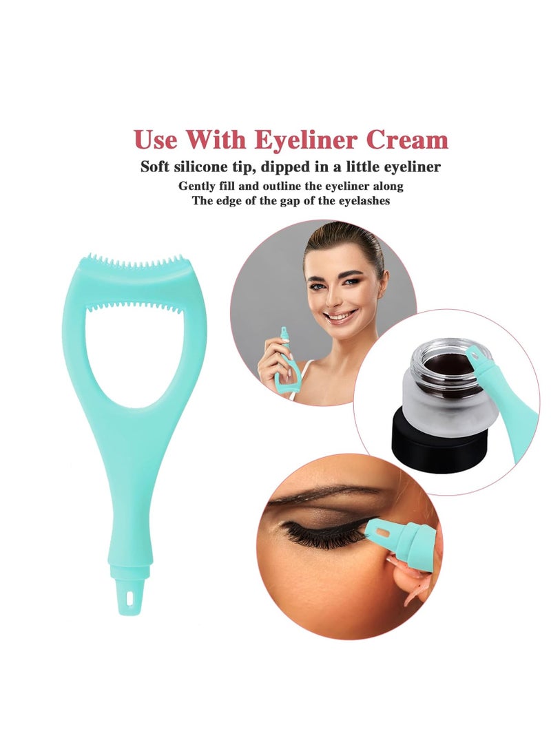 أداة وضع الرموش الصناعية  - واقي وضع الماسكارا بتصميم مشبك سيليكون، مساعد مكياج قابل لاعادة الاستخدام لوضع مثالي للرموش وتحديد العيون - Image 3