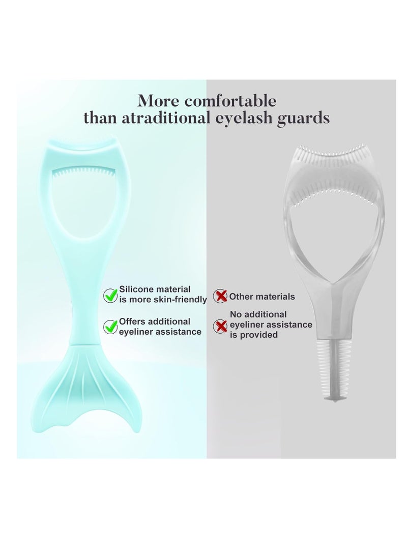 أداة وضع الرموش الصناعية  - واقي وضع الماسكارا بتصميم مشبك سيليكون، مساعد مكياج قابل لاعادة الاستخدام لوضع مثالي للرموش وتحديد العيون - Image 4