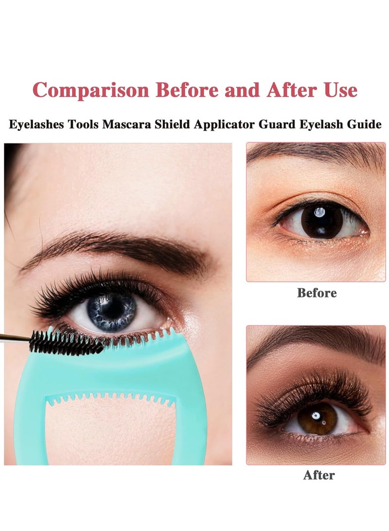 أداة وضع الرموش الصناعية  - واقي وضع الماسكارا بتصميم مشبك سيليكون، مساعد مكياج قابل لاعادة الاستخدام لوضع مثالي للرموش وتحديد العيون - Image 5