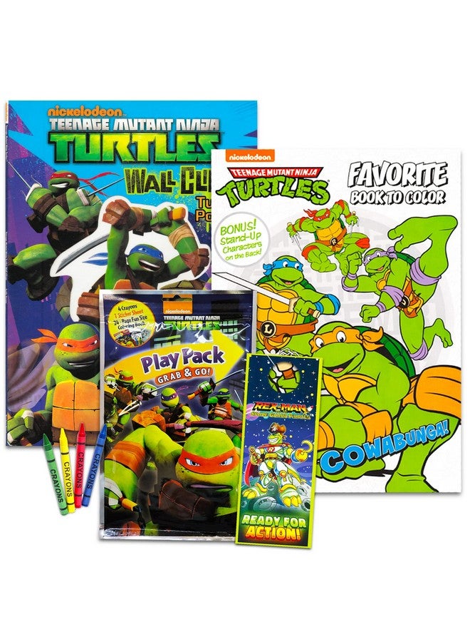 Teenage Mutant Ninja Turtles مجموعة كتاب تلوين وأنشطة مع ملصقات (3 كتب تلوين وأنشطة من تين مات نينجا فوق 30 ملصق) - Image 1