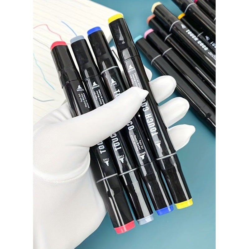 TOUCHFIVE 80 Color Markers Magic Painting Set, Twin Side Marker Pens Set, Double Tipped Art Marker Set Mark Pen for Kids & Artist Coloring Sketching Drawing Markers - Image 3