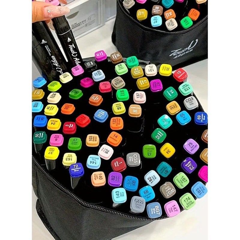 TOUCHFIVE 80 Color Markers Magic Painting Set, Twin Side Marker Pens Set, Double Tipped Art Marker Set Mark Pen for Kids & Artist Coloring Sketching Drawing Markers - Image 2