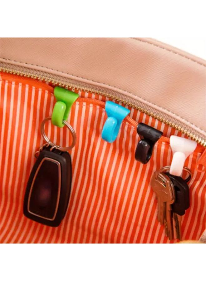 4pcs Anti Loss Keychain Bag Organizer With Key Clip Wall Mounted Holder Random Color - Image 5
