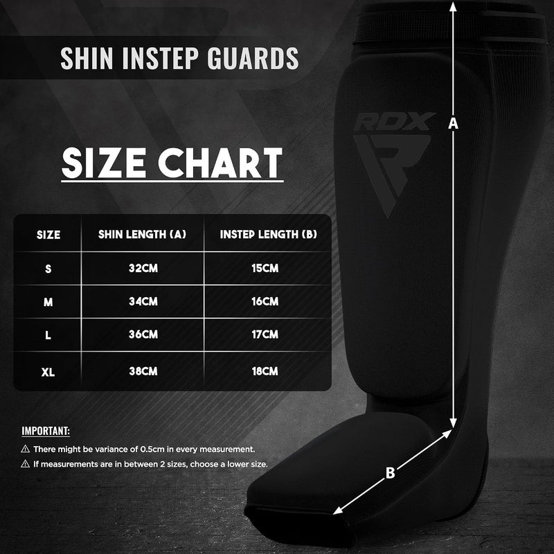 RDX Shin Guards for Kickboxing and Muay Thai - SATRA Approved MMA Leg Protection Pads -M |Black/Black (HYP-SIBB-M) - Image 4