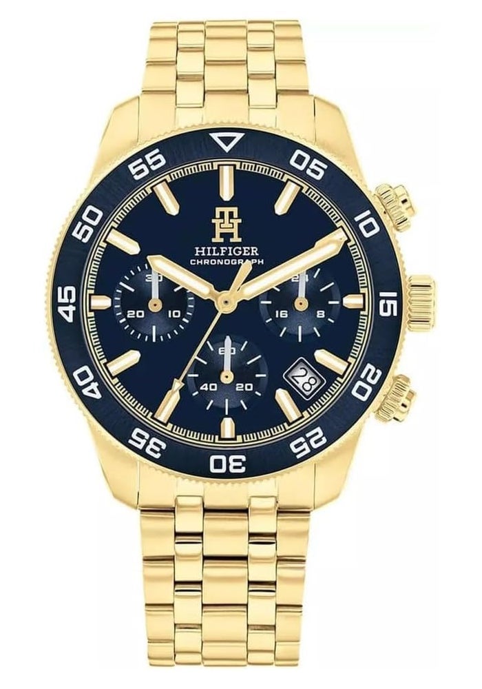 Tommy Hilfiger Men's Blue Dial Gold Steel Watch - Image 2