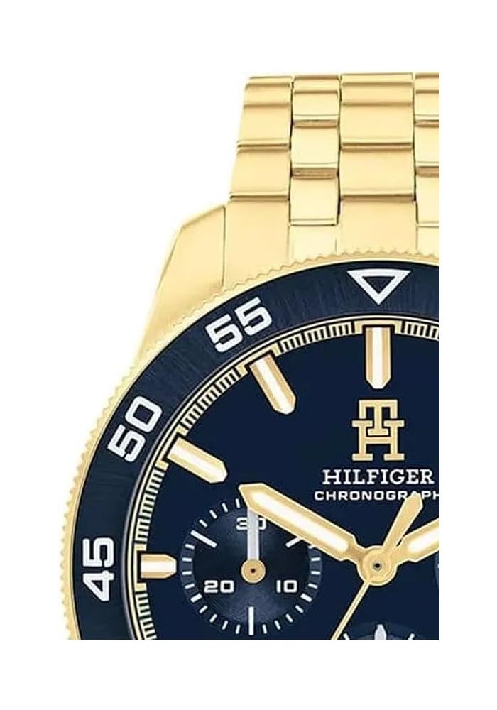 Tommy Hilfiger Men's Blue Dial Gold Steel Watch - Image 5
