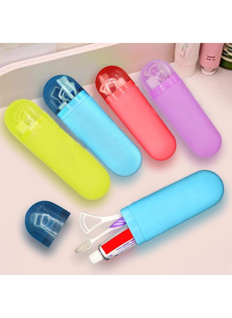 Prostuff.in Prostuffin 2 Pcs Store Portable Toothbrush Tongue Cleaner Holder Case Traveling Outdoor Use to Storage Carry Case Storage Box Cover Organizer Multicolor  - Image 2