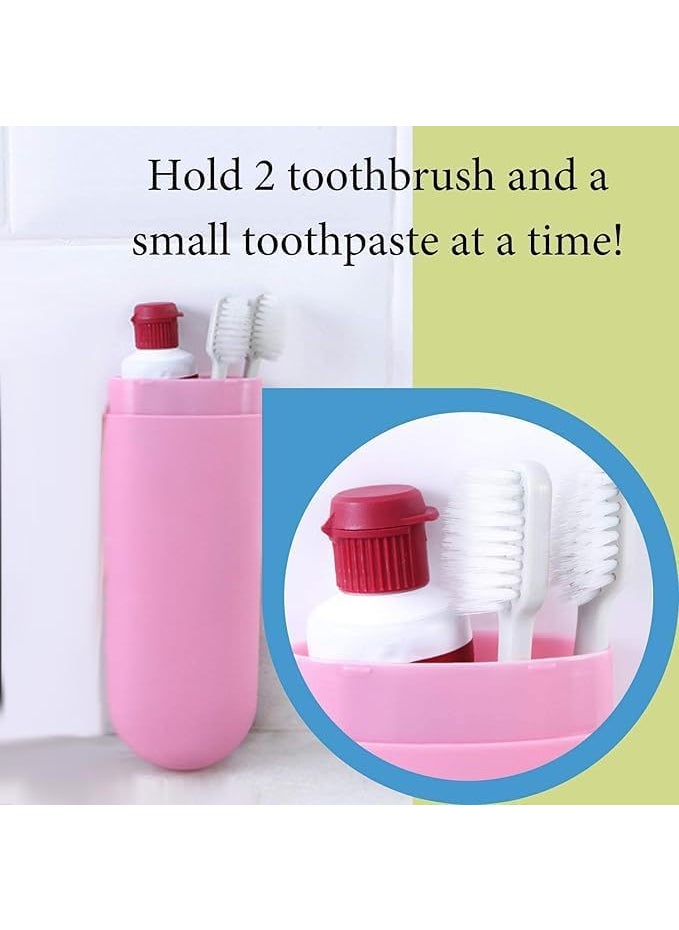 Prostuff.in Prostuffin 2 Pcs Store Portable Toothbrush Tongue Cleaner Holder Case Traveling Outdoor Use to Storage Carry Case Storage Box Cover Organizer Multicolor  - Image 4