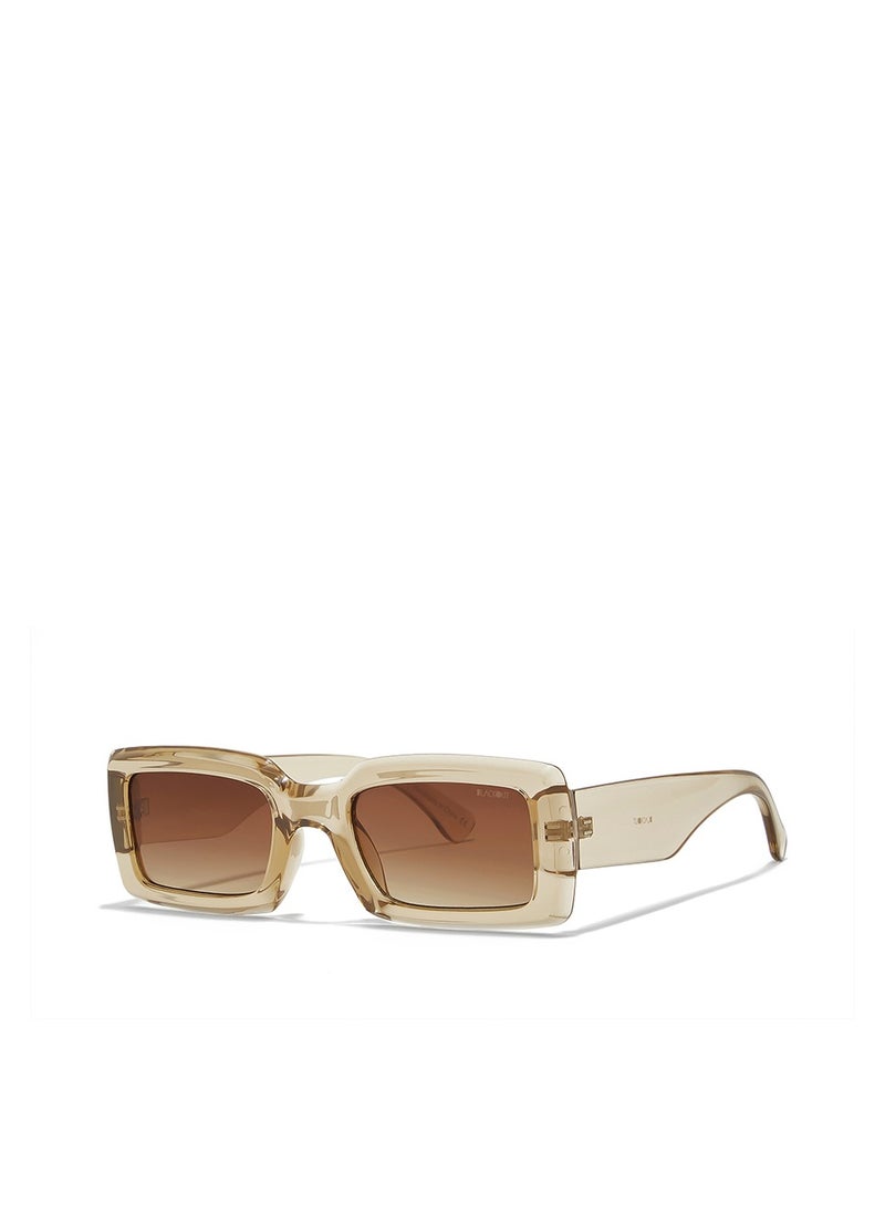 Blackout "BlackOut ZEN Women's Rectangle Sunglasses with UV400 Protection (Beige, Brown)"  - Image 2