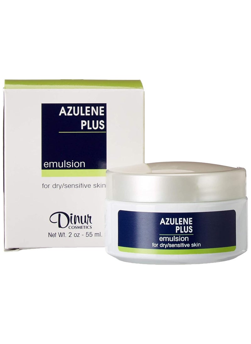 Dinur Cosmetics Azulene Emulsion Day Cream for Dry  Sensitive Skin Helps in Hydration Smoother Enhances Improves Skin Clarity Elasticity 2 OZ 