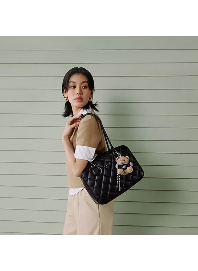 Just Star Xu Lu Style Toast Bag Luxury New Boston Women's Large Capacity Shoulder School Commuter Tote Bag Gift - Image 1