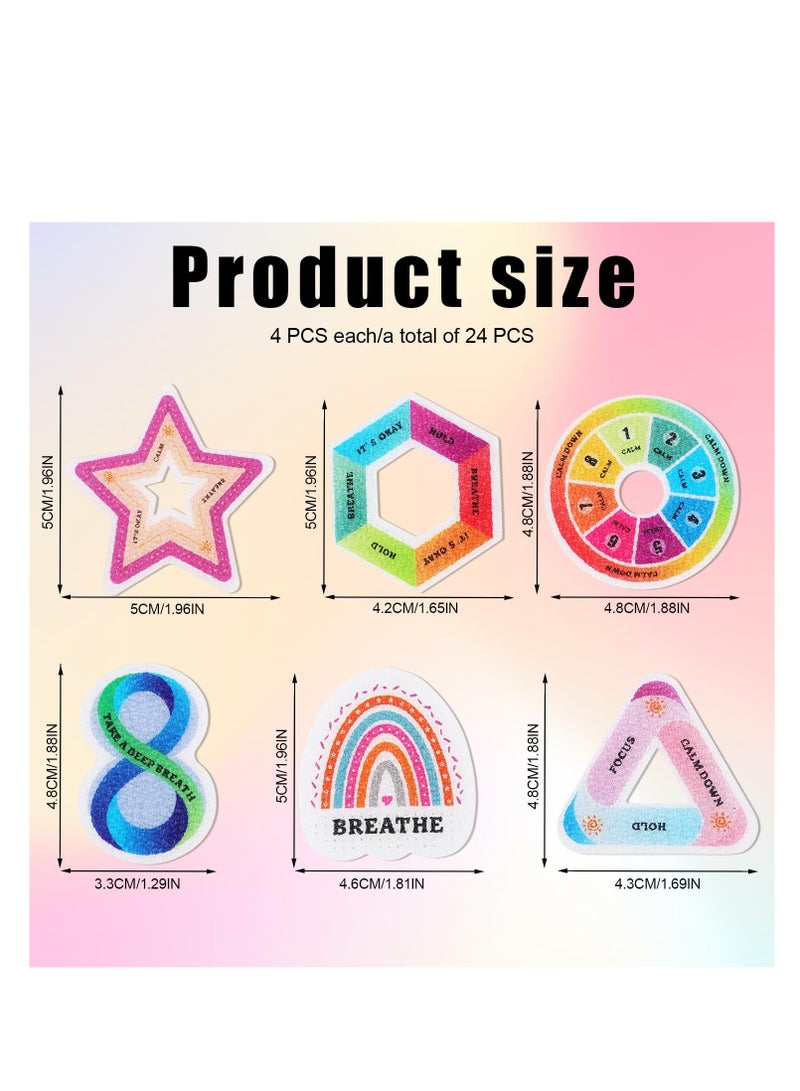 Zikra Anxiety Relief Sensory Stickers, 24 Reusable Textured Fidget Strips in 6 Styles, Adhesive Calm Strips for Adults and Teens - Perfect for Work, School, and Classroom Use. - Image 4