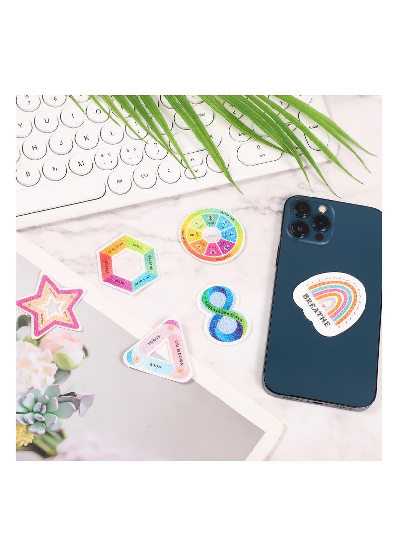 Zikra Anxiety Relief Sensory Stickers, 24 Reusable Textured Fidget Strips in 6 Styles, Adhesive Calm Strips for Adults and Teens - Perfect for Work, School, and Classroom Use. - Image 2