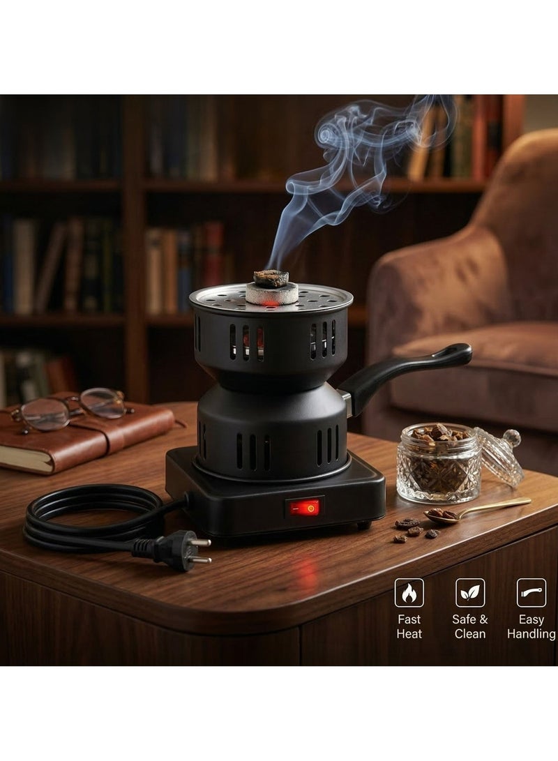 Multifunctional Electric Charcoal Starter & Single Burner with Detachable Handle - Porcelain Coated for BBQ & Coal Lighting - Image 2