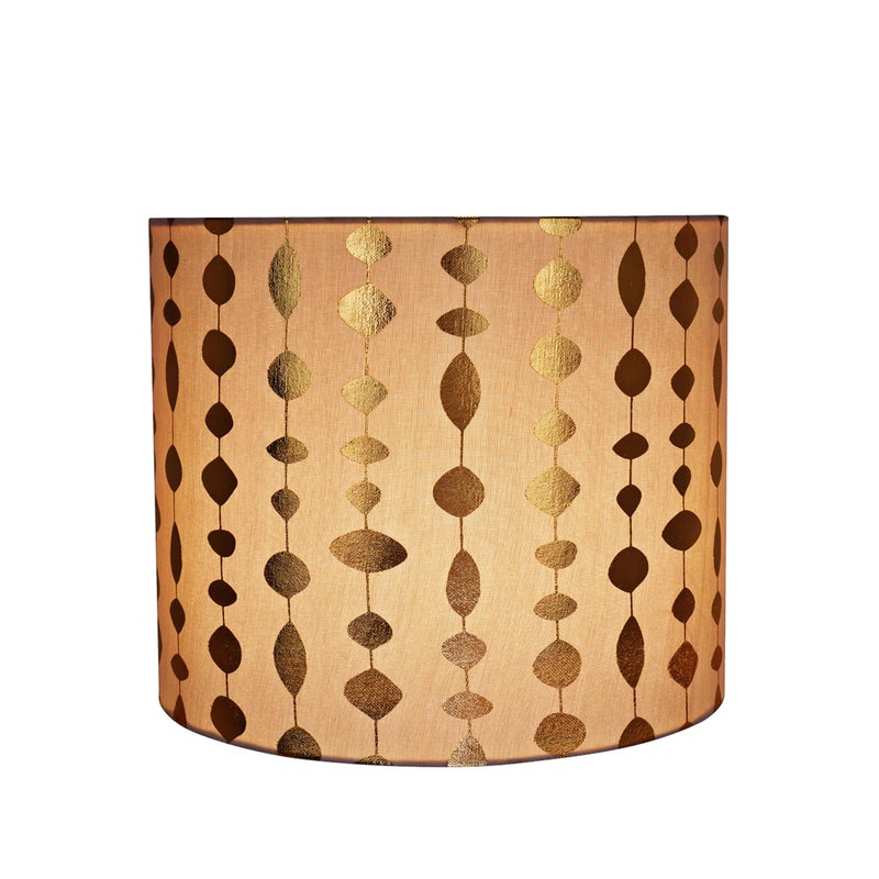 Aspen Creative 31097 Transitional Drum (Cylinder) Shaped Spider Construction Lamp Shade in Beige & Gold Printed, 12" Wide (12" x 12" x 10") - Image 2