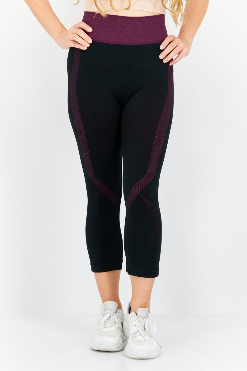 asics ملابس رياضية نسائية ضيقة للتدريب حتى الركبة، سوداء - Image 1